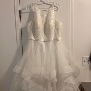Satrapy a line ivory wedding dress